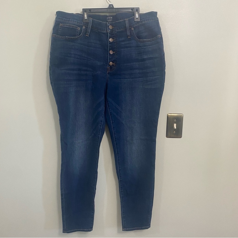 J. Crew high rise skinny jeans button fly size 34